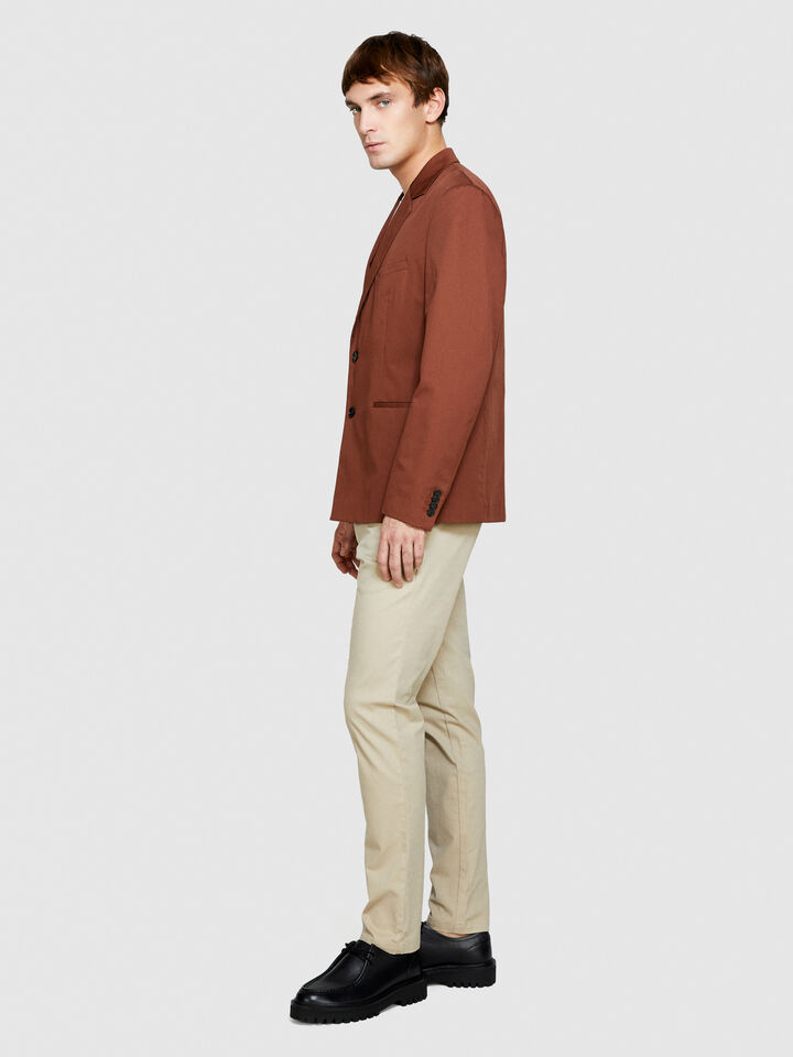 Printed chinos - men's chino trousers - Beige | Sisley image number 2